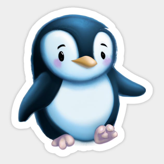 Cute Penguin Drawing Sticker by Play Zoo